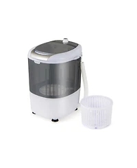 Portable Mini Washing Machine Semi-Automatic Washer and Spinner Combo with Single Tub-Gray