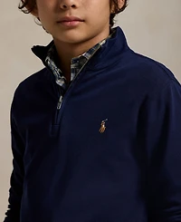 Polo Ralph Lauren Big Boys Cotton Interlock Quarter-Zip Pullover