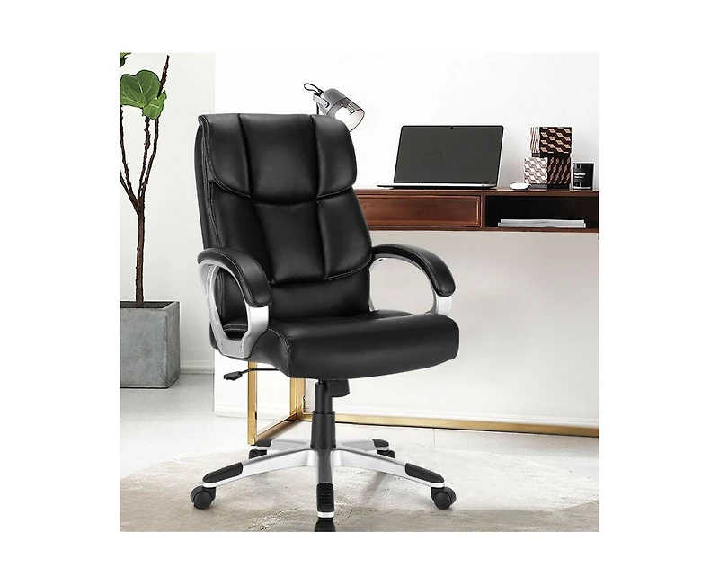 Vebreda Big and Tall Adjustable High Back Leather Executive Computer Desk Chair