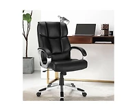 Vebreda Big and Tall Adjustable High Back Leather Executive Computer Desk Chair