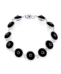 Bling Jewelry Multicolor Evil Eye Strand Bracelet in Sterling Silver