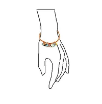 Bling Jewelry Boho Leather Red Turkish Dangle Multi Color Evil Eye Charm Bracelet Yellow Gold Plated Sterling Silver Adjustable