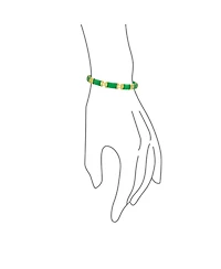 Bling Jewelry Asian Style Natural Stone Strand Contoured Tube Bar Link Bracelet Sterling Silver 7.5 Inch