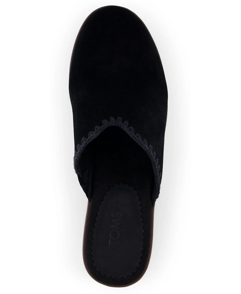 Toms Women's Addison Suede Wood Mule Clog