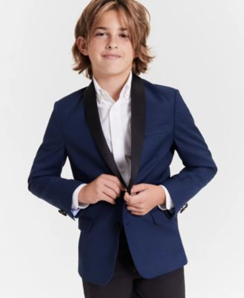 Tommy Hilfiger Big Boys Stretch Sharkskin Shawl Collar Sportscoat Oxford Shirt Dress Pants