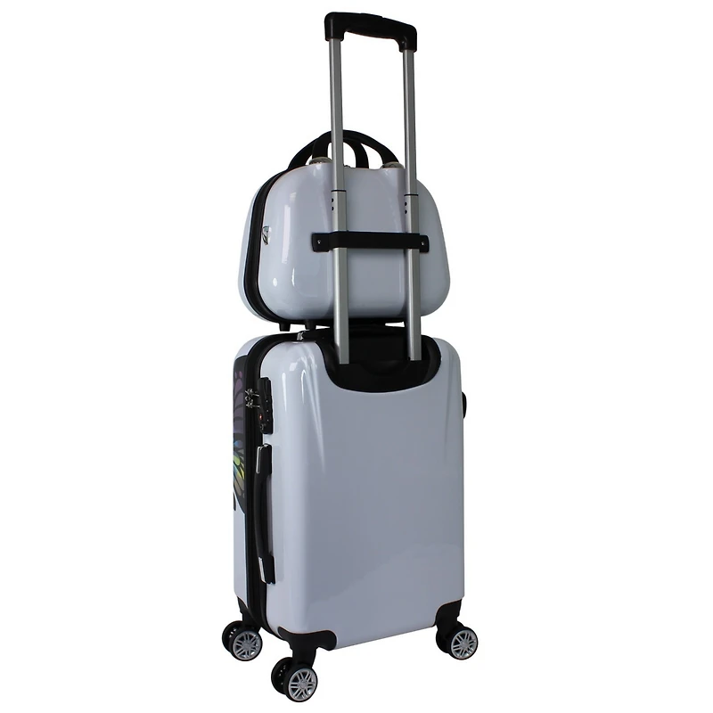 World Traveler Butterfly 13-Inch Cosmetic Beauty Case Shoulder Tote