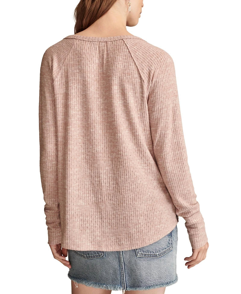 Lucky Brand Women's Cloud Henley Top