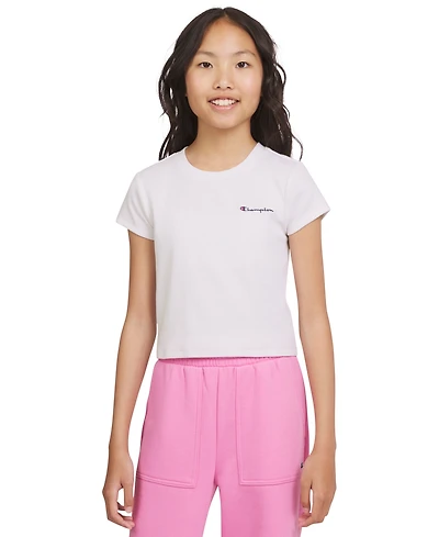 Champion Big Girls Ribbed Baby Tee