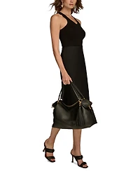 Donna Karan New York Glenwood Top Handle Leather Satchel with Tassel Detail