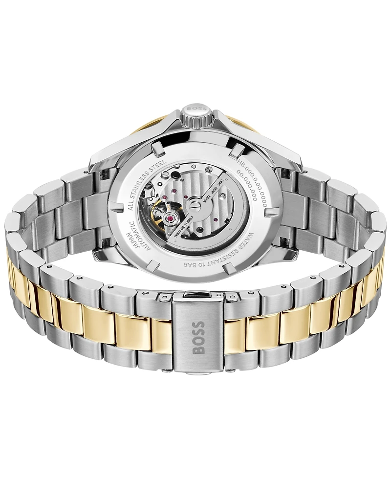 Hugo Boss Men's Troper Auto Mech-Automatic Two-Tone Stainless Steel Watch 43mm