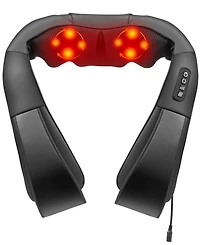 Shiatsu Neck and Shoulder Massager with Heat, 8 Deep-Kneading Nodes