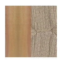 Staci Stack Dining Chair With Y-Back Style Design, Solid Wood Frame, Woven Kraft Paper Rope Seat