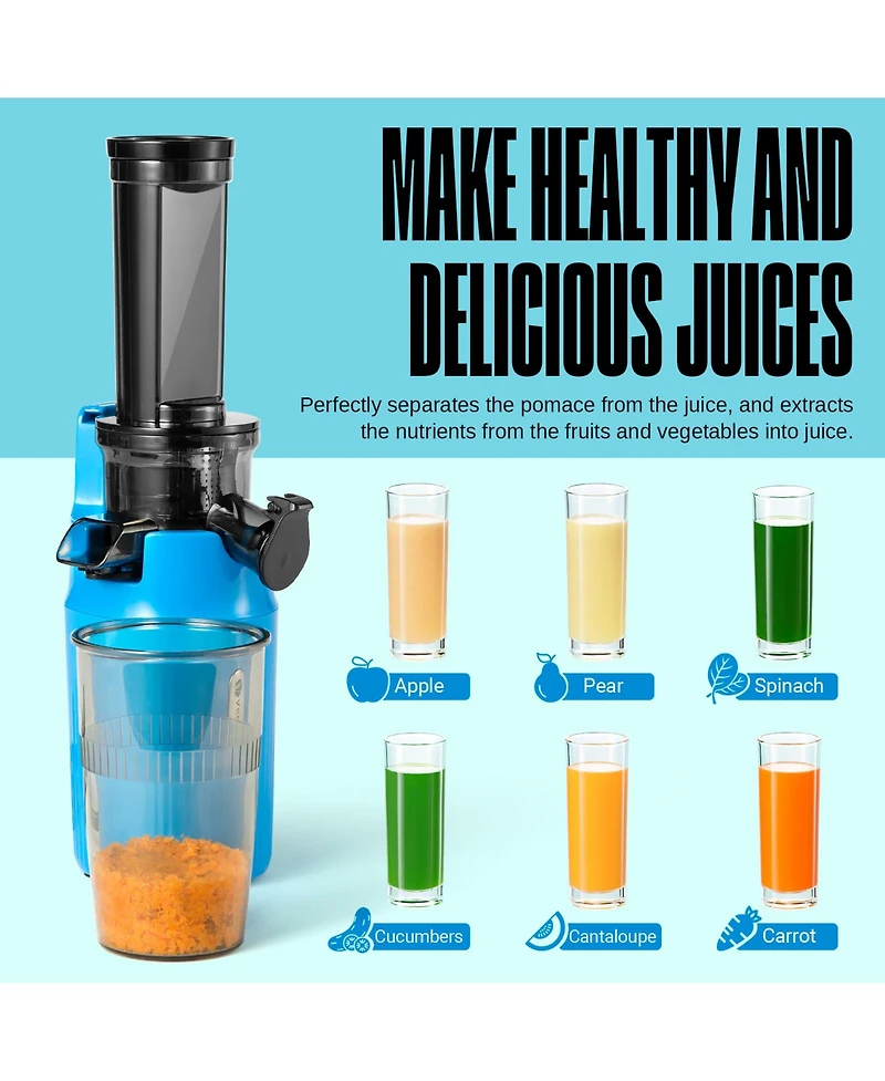 Essential Ginnie Juicer, Compact & Slow, Nutrient Dense