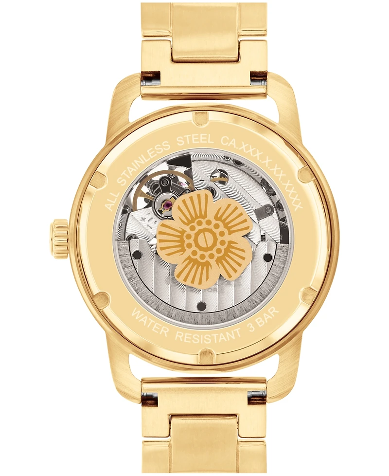 Coach Women's Cruiser Automatic Gold-Tone Stainless Steel Bracelet Watch 37mm