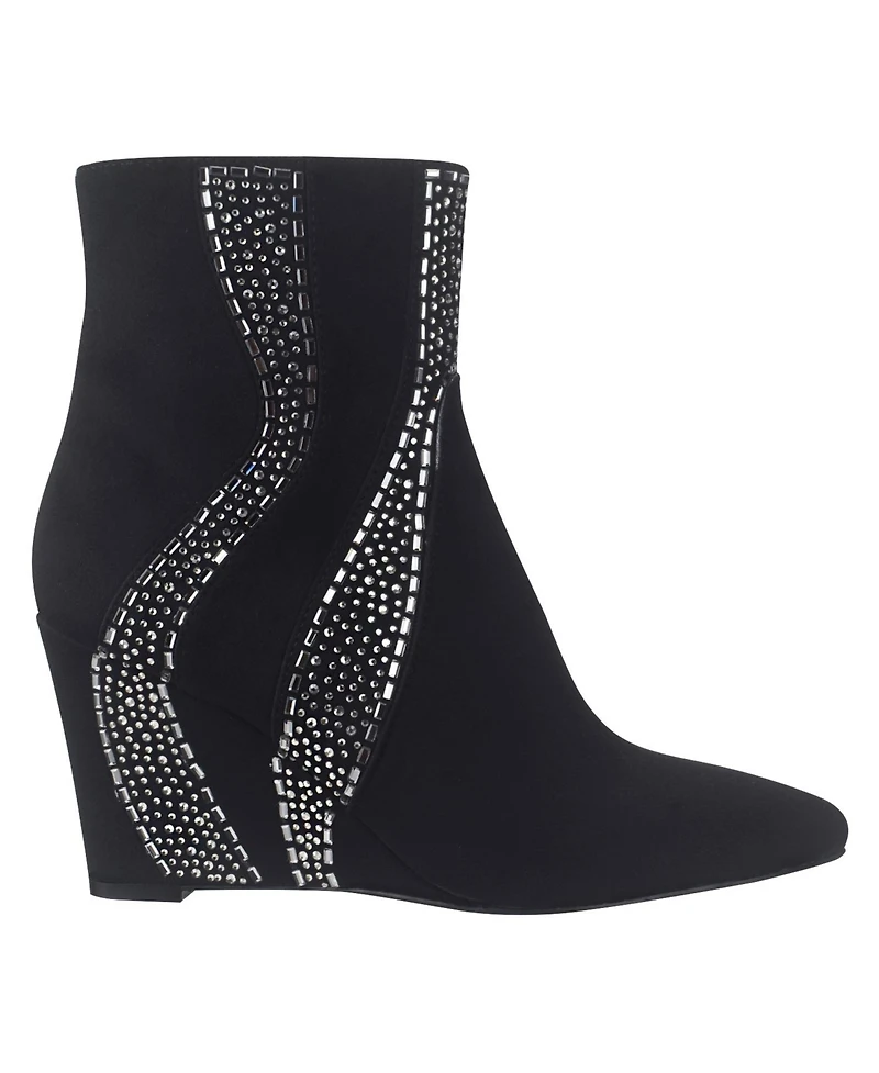 Impo Women's Temple Memory Foam Wedge Booties
