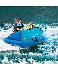 Skonyon 2 Person Water Sport Inflatable Towable Tubes for Boating-Blue
