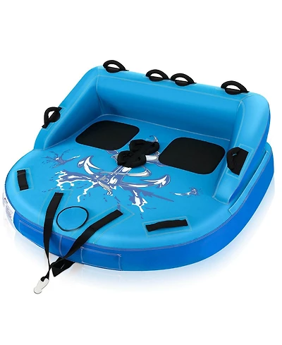 Skonyon 2 Person Water Sport Inflatable Towable Tubes for Boating-Blue
