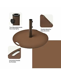 Skonyon 50 lbs Umbrella Base Stand with Wheels for Patio