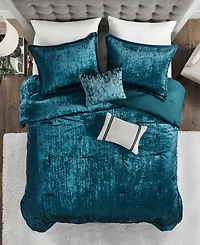 Madison Park Lee Crinkle Velvet 5-Pc. Comforter Set, Full/Queen