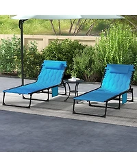 5-in-1 Folding Chaise Lounge Set with Headrest
