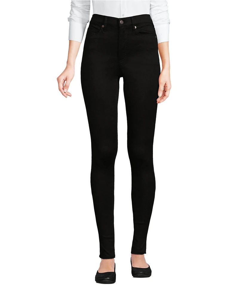Lands' End Petite High Rise Stretch Denim Skinny Jeans