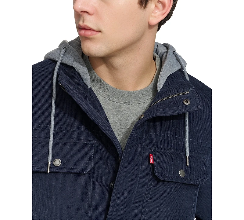Levi's Men's Hooded Corduroy Zip Jacket