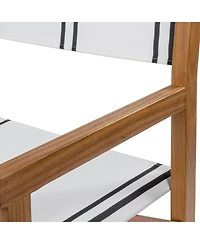 Jonathan Y Cukor Classic Vintage Outdoor Acacia Wood Folding Director Chair with Canvas Seat (Set of 2