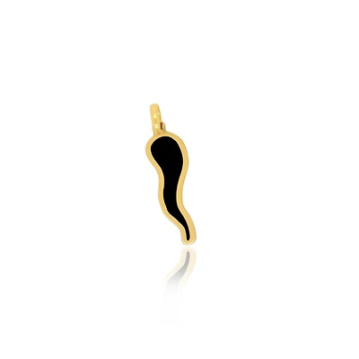 The Lovery Onyx Horn Charm 14K Gold
