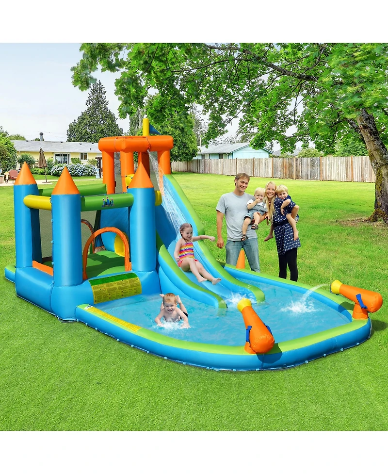 Bountech Inflatable Water Slide Kids Bounce House Splash Water Pool w/ Blower