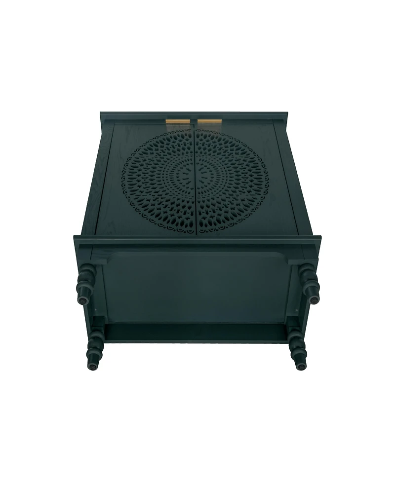Simplie Fun Hollow-Carved 2-Door Accent Sideboard with Adjustable Shelf