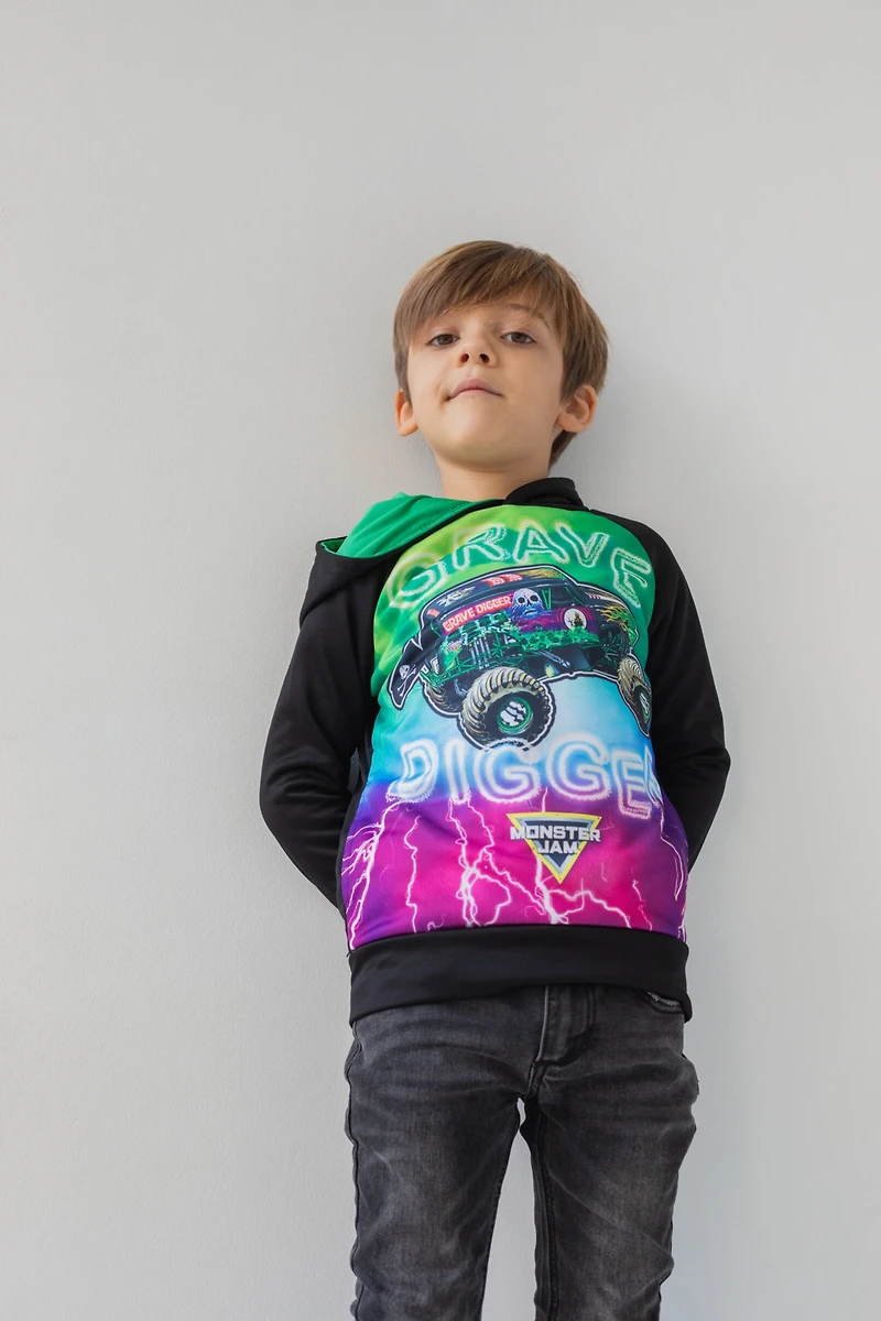 Monster Jam Little Boys Fleece Pullover Hoodie