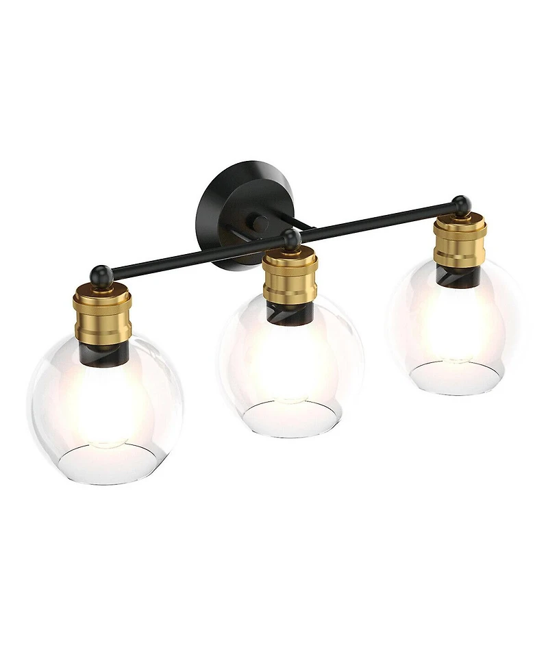 Modern 3-light Bubbled Glass Vanity Light