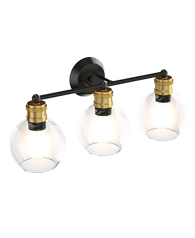 Modern 3-light Bubbled Glass Vanity Light