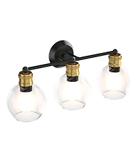 Modern 3-light Bubbled Glass Vanity Light