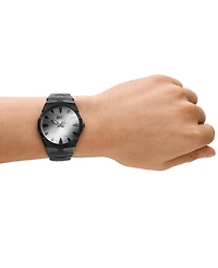 Diesel Men's D-Sruptor Quartz Three-Hand Black Stainless Steel 42mm