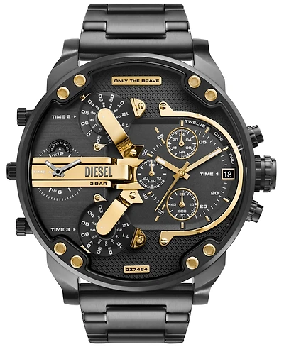 Diesel Men's Mr. Daddy Quartz Chronograph Gunmetal Stainless Steel 57mm