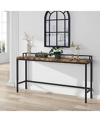 Tribesigns 70.9 inch Extra Long Sofa Table Rustic Industrial Console Behind Couch