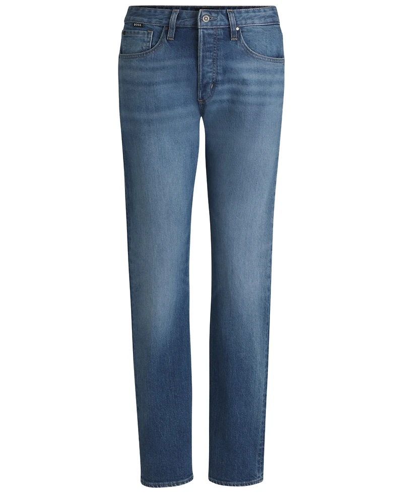 Boss by Hugo Boss Women's Straight-Fit Faded-Blue Jeans
