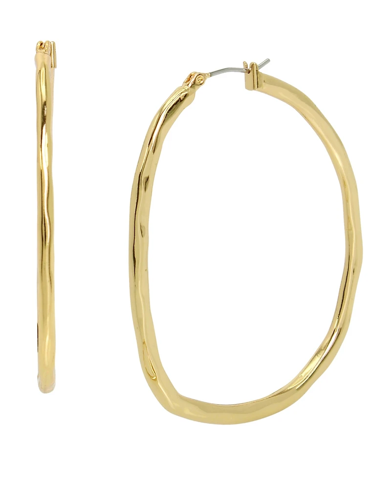 Robert Lee Morris Soho Gold Sculpted Hoop Earrings