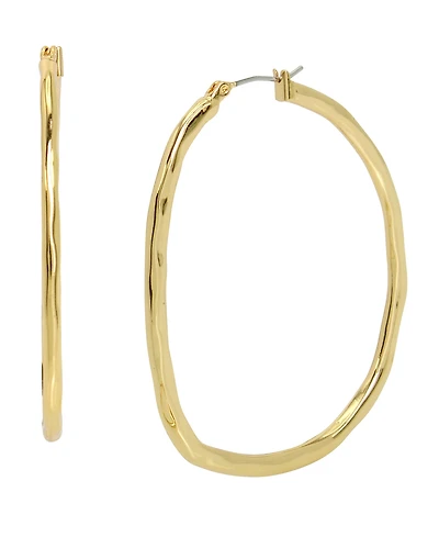 Robert Lee Morris Soho Gold Sculpted Hoop Earrings