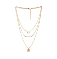 Sohi Women's Geometric Layered Necklace