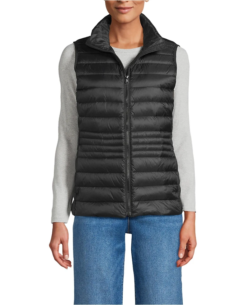 Lands' End Women's Tall Wanderweight Packable Down Vest