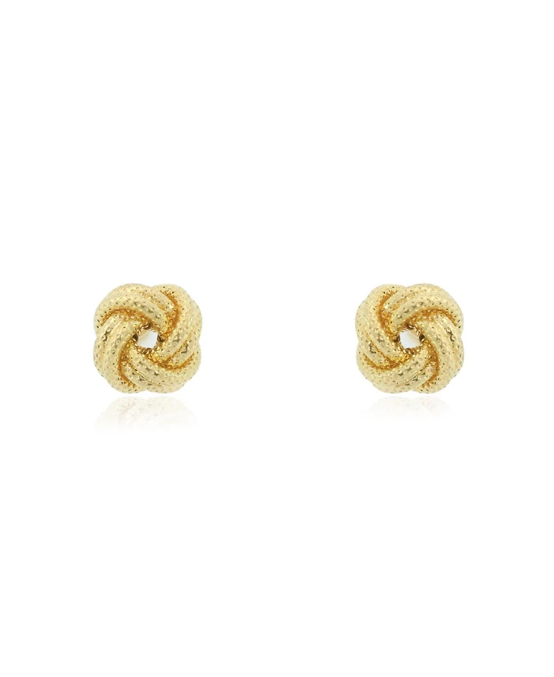 The Lovery Textured Rope Knot Stud Earrings 14K Gold