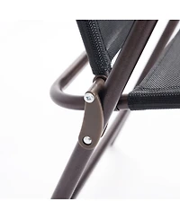 Costway Set of 2 Patio Folding Sling Back Chairs Camping Deck Garden Beach