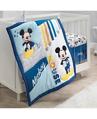 Lambs & Ivy Disney Baby Forever Mickey Mouse 3-Piece Blue Crib Bedding Set