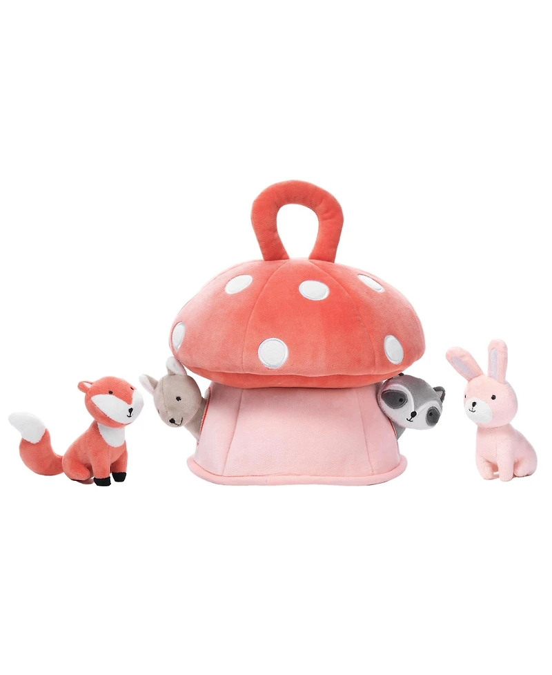 Lambs & Ivy Interactive Plush Mushroom House with Stuffed Animal Toys