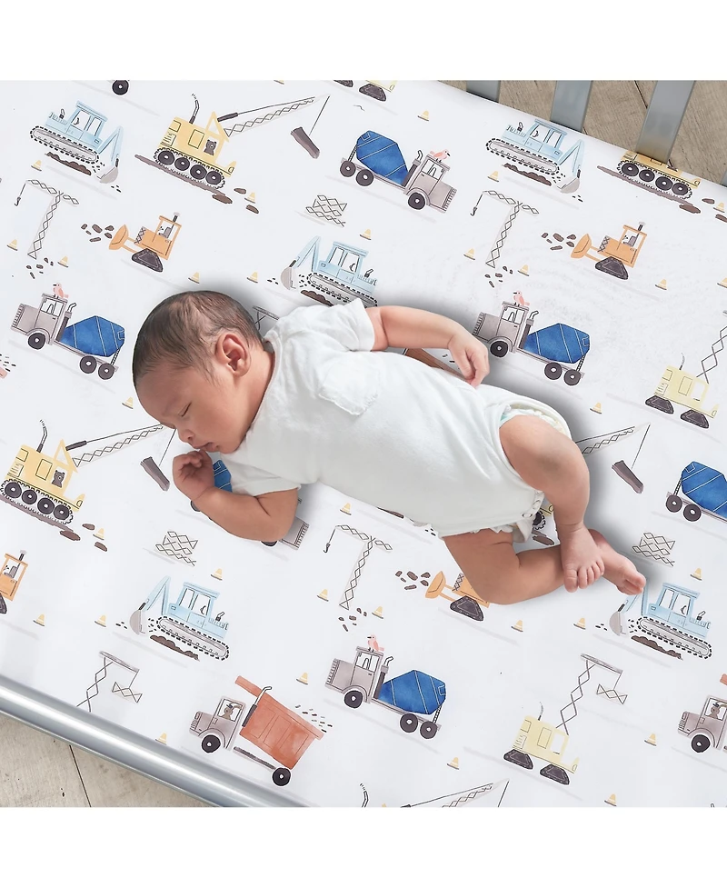Bedtime Originals Construction Zone 3-Piece Trucks Nursery Baby Crib Bedding Set