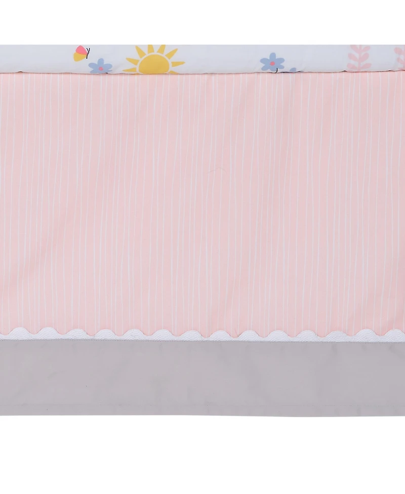 Lambs & Ivy Jazzy Jungle 3-Piece Safari Animals Pink Baby Crib Bedding Set