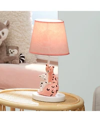 Lambs & Ivy Enchanted Safari Pink Leopard Lamp with Shade & Bulb