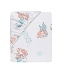 Bedtime Originals Disney Baby The Little Mermaid White Fitted Crib Sheet - Ariel
